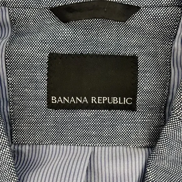 Banana Republic Mens Blazer Jacket Gray 2-Button Single Breasted Long‎ Sleeve - Picture 5 of 10